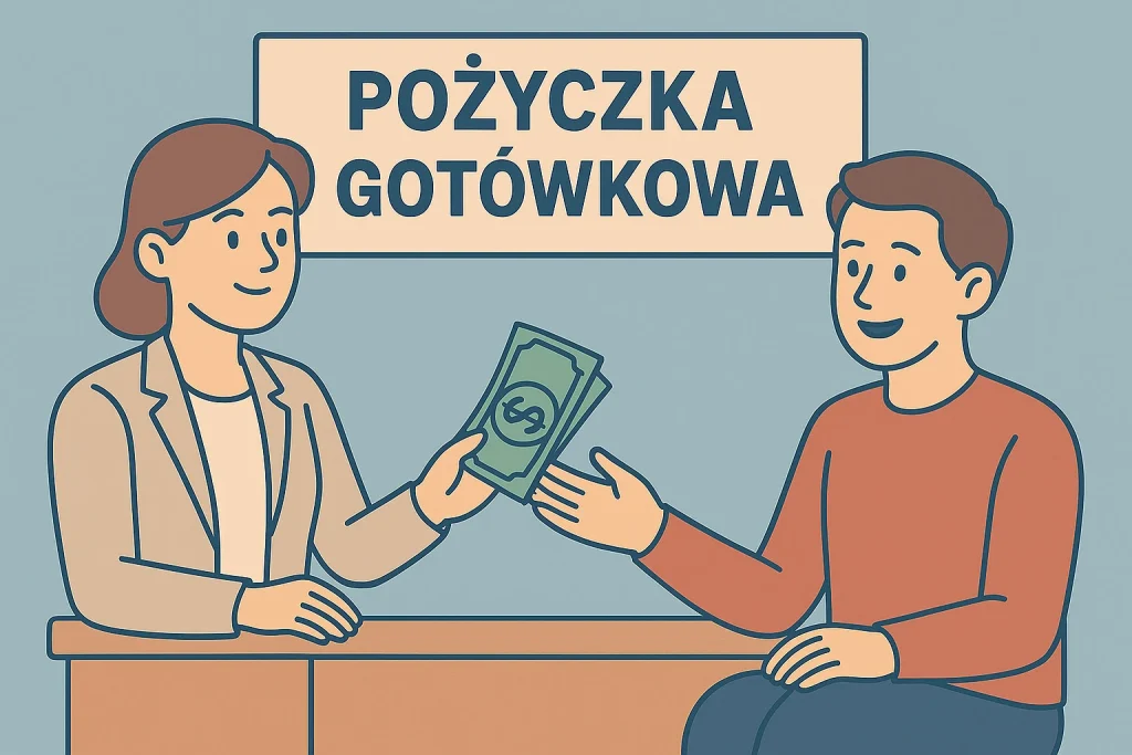 Mężczyzna otrzymujący pożyczkę gotówkową w 2026 roku