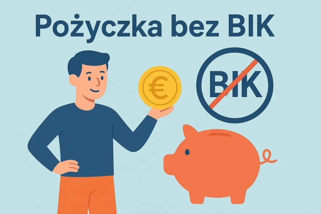 Pożyczka bez BIK – ilustracja symbolizująca szybkie pożyczki online bez sprawdzania historii kredytowej