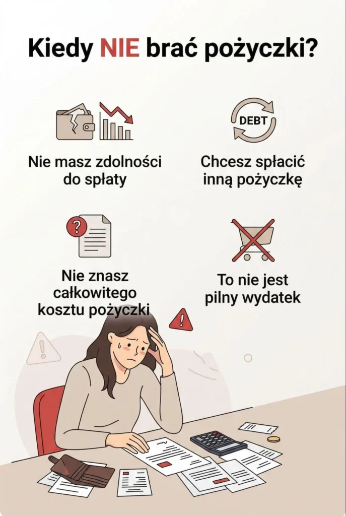 Kiedy nie brać pożyczki 2000 zł – najważniejsze sytuacje i błędy przed zaciągnięciem zobowiązania