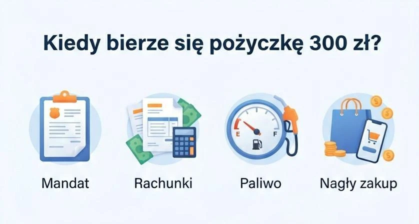 Sytuacje, w których bierze się pożyczkę 300 zł.