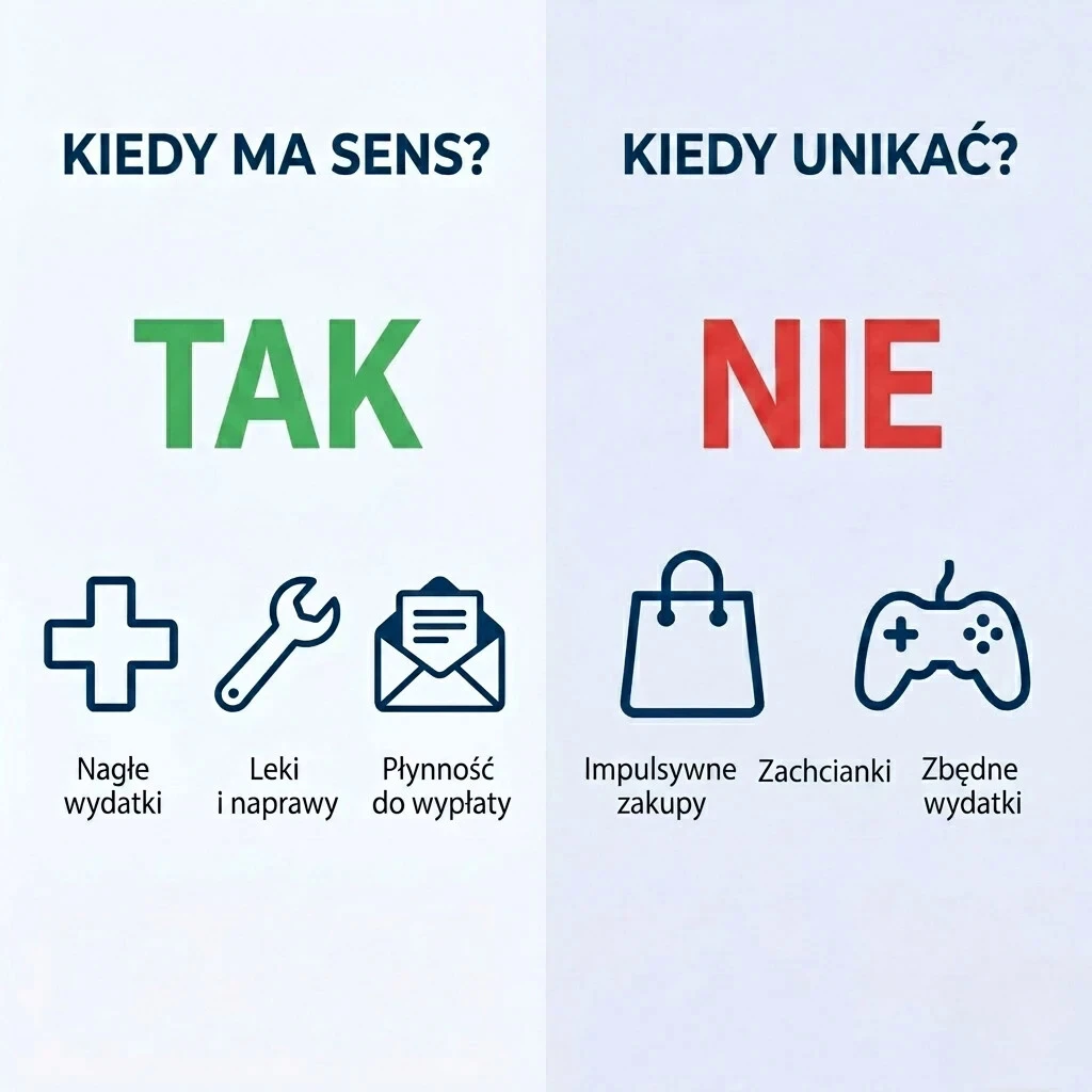 Infografika: Kiedy warto wziąć pożyczkę 700 zł? Porównanie potrzeb i zachcianek.